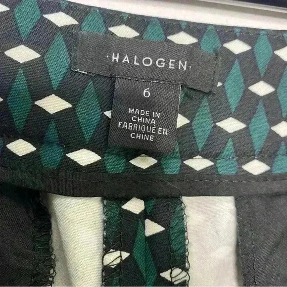 Halogen Forest green&black office, business/casual slimming ankle pant-size 6 - Picture 5 of 6